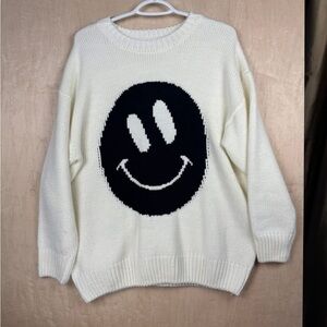 smiley sweater size small